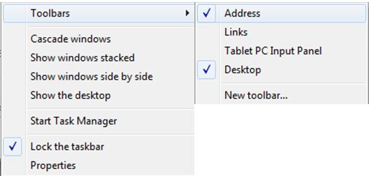 Microsoft Windows Latest tips and Tricks- Add Toolbar