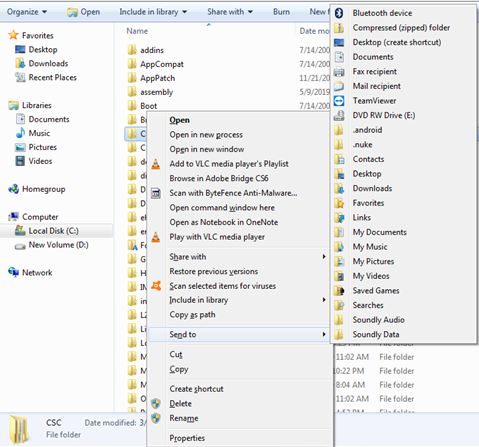 Microsoft Windows Latest tips and Tricks- Hidden send menu
