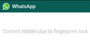 Fingerprint Unlock feature of WhatsApp- Content hidden due to fingerprint lock
