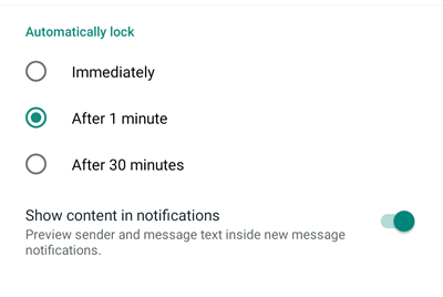 Fingerprint Unlock feature of WhatsApp- Unlock time