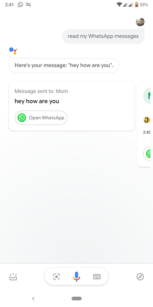 Google Asistant-Message Sent