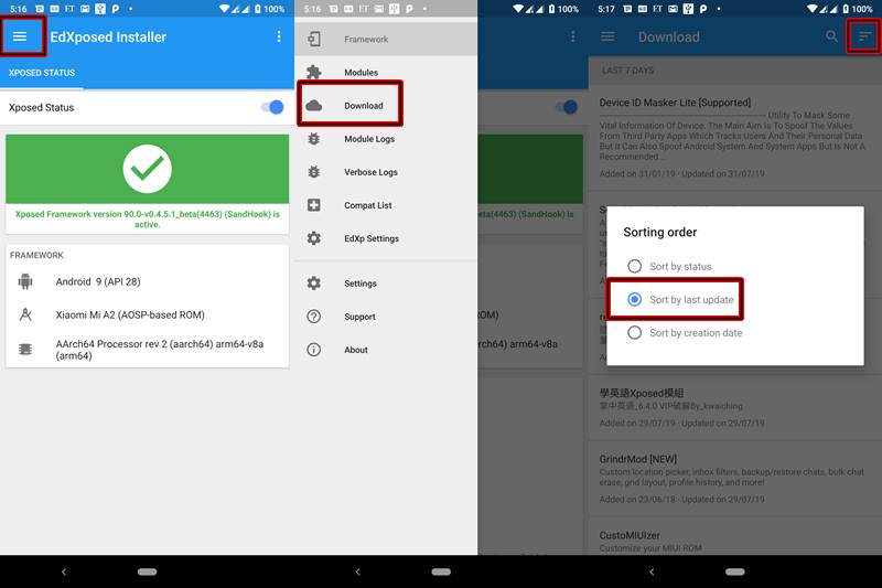 Install Xposed Android 9- EdXposed