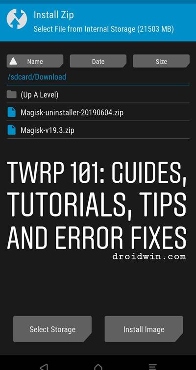 TWRP Tips and tricks- CP