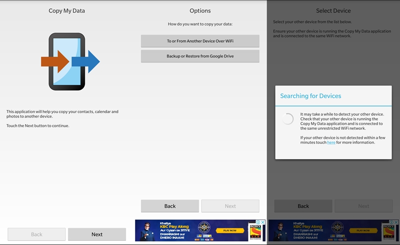 Transfer contacts from Android to iOS- Copy my data