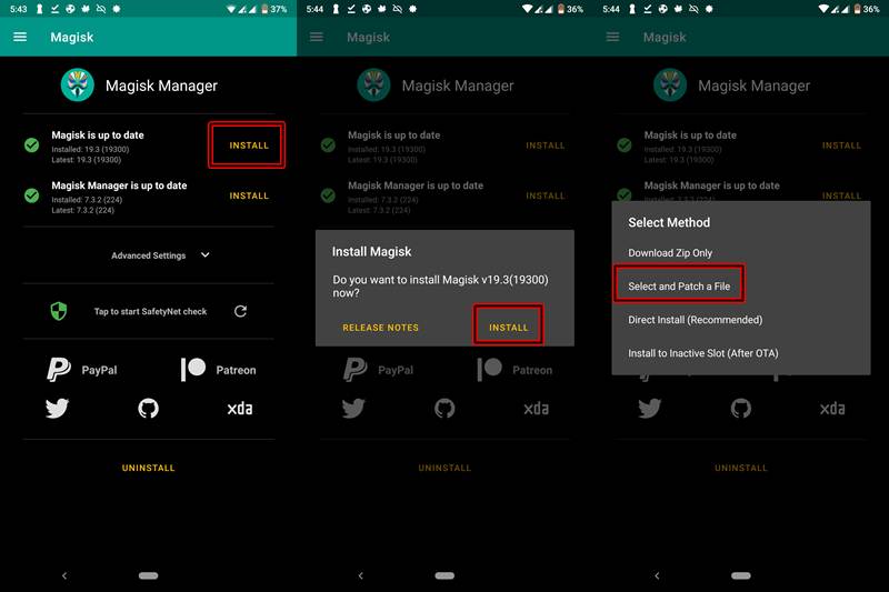 Unlock Root Mi A3- Select and Patch a File