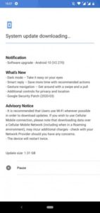 Android 10 update changelog