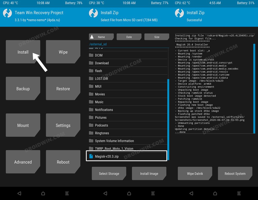 root android twrp