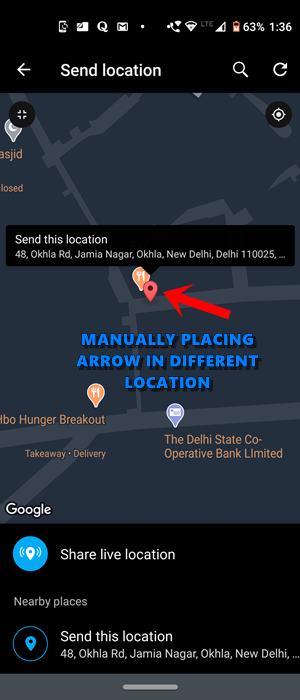 manual whatsapp location