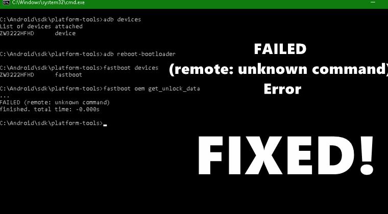 FAILED remote unknown command Error fix