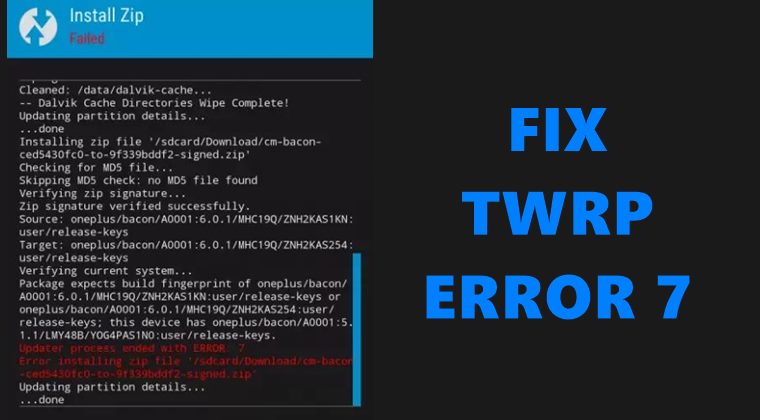 fix twrp error 7