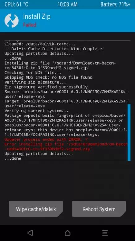 twrp error 7