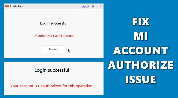 fix mi account authorization'