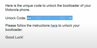 motorola unlock code email