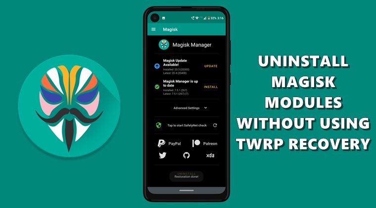 fix magisk modules bootloop without twrp