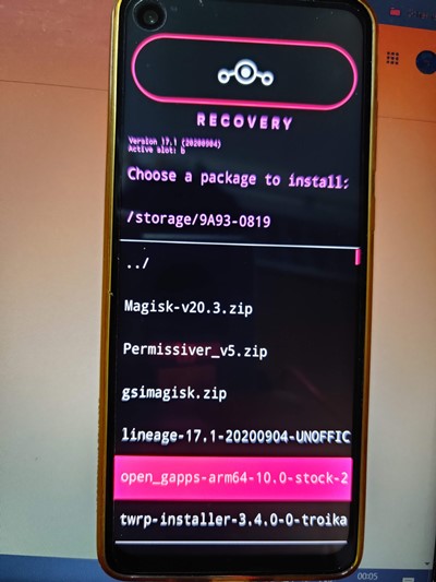 lineageos recovery gapps twrp error 20
