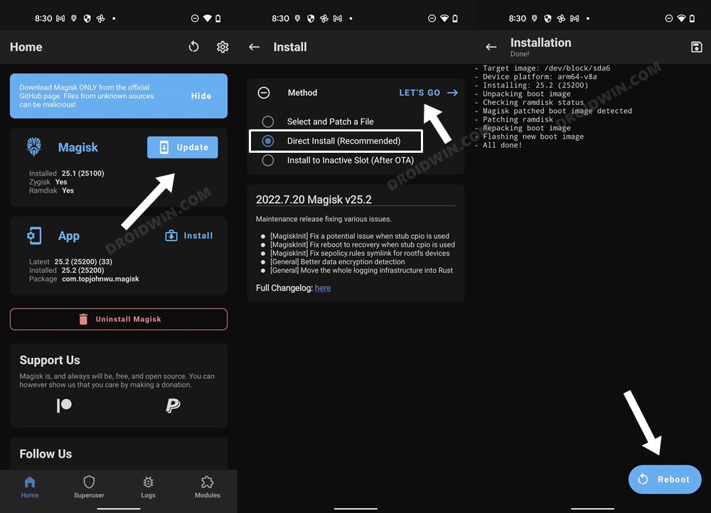 How to Update Magisk ZIP and Magisk Manager without TWRP   DroidWin - 27