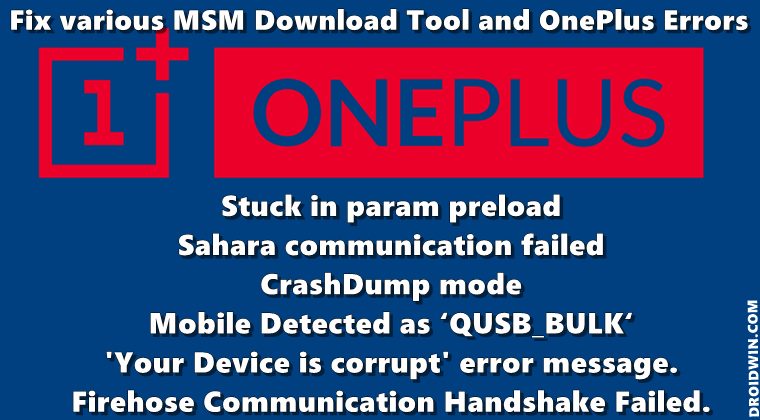 Fix Sahara communication failed error MSM Download Tool
