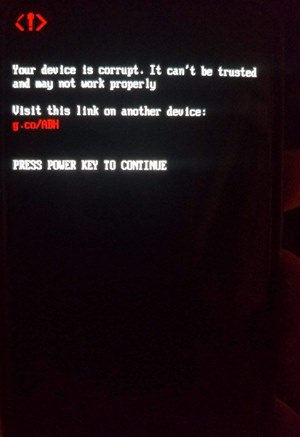 fix your device is corrupt oneplus