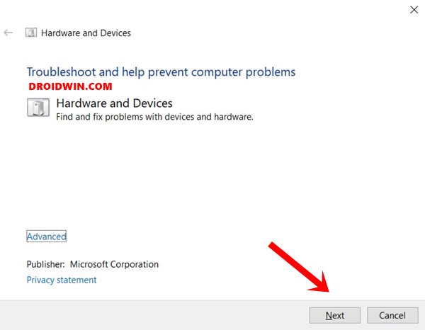 hardware and devices windows 10