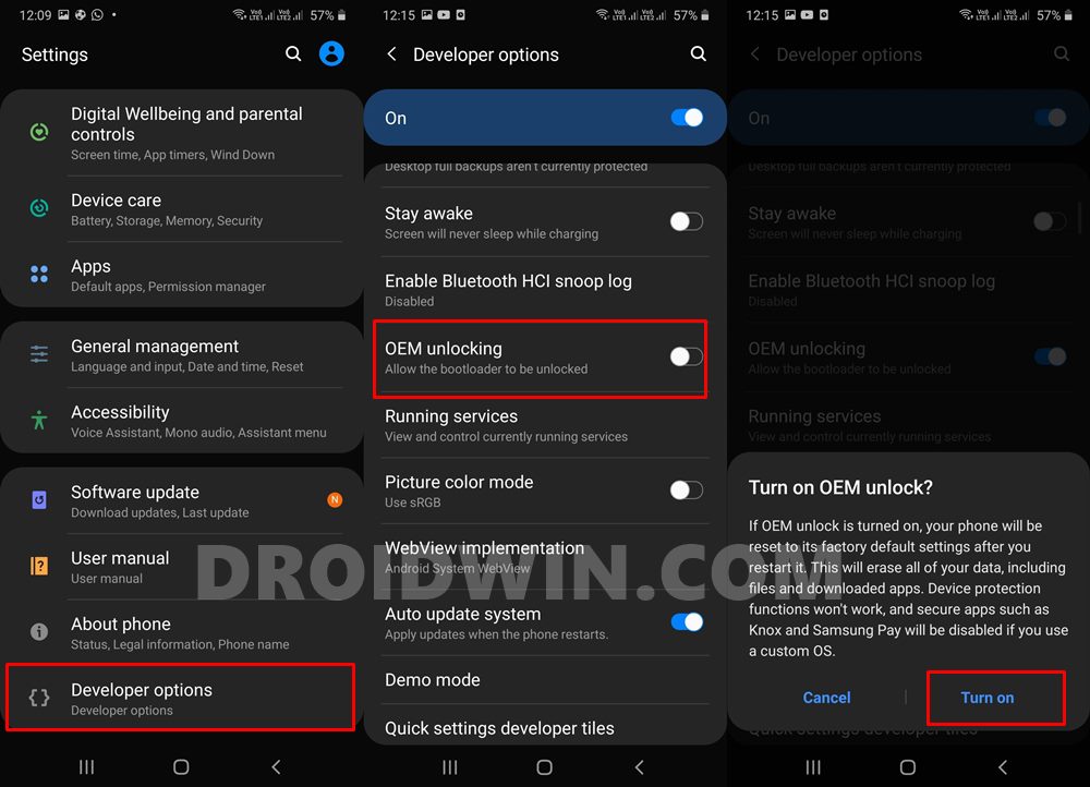 oem unlock samsung unlock bootloader