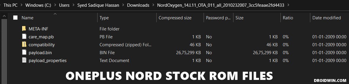 oneplus nord stock rom files