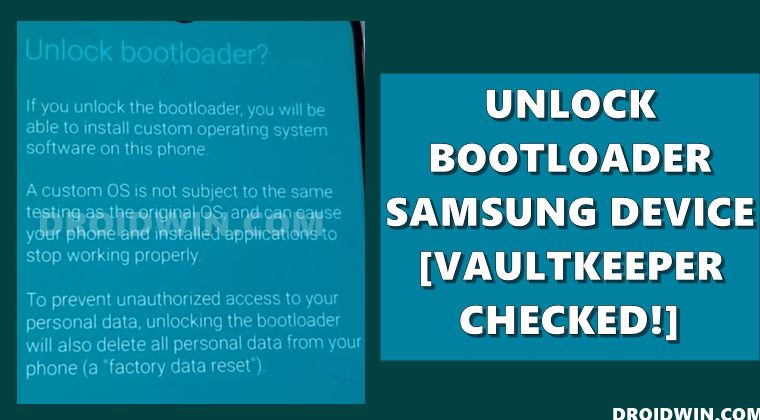 unlock bootloader samsung vaultkeeper