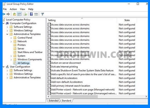 Local Group Policy Editor windows 10 home