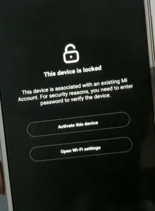 Xiaomi Account Verification locked