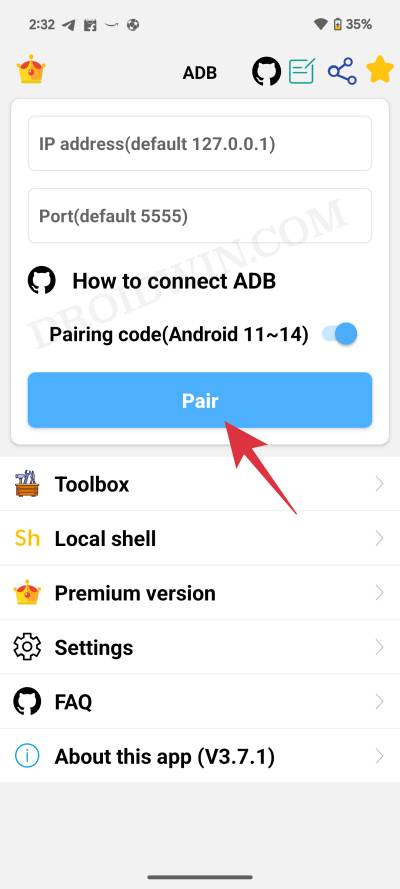Run ADB Fastboot Commands on Android
