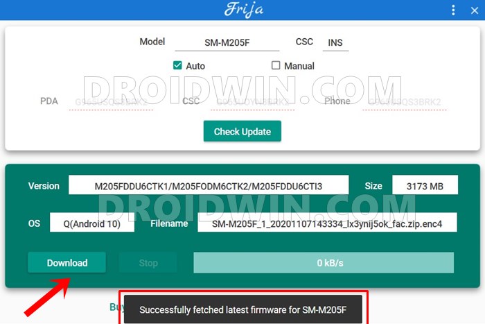 firmware frija tool samsung firmware information