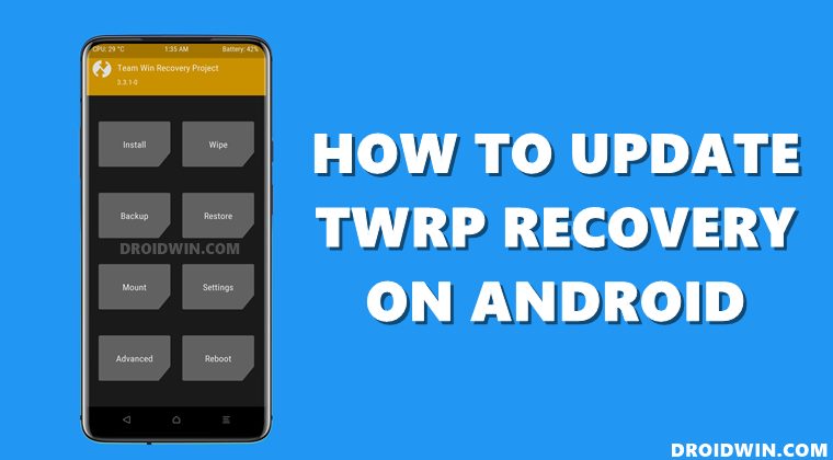 how to update twrp recovery android