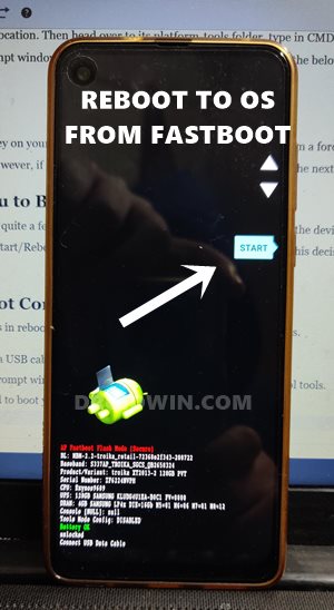 reboot to android system from fastboot