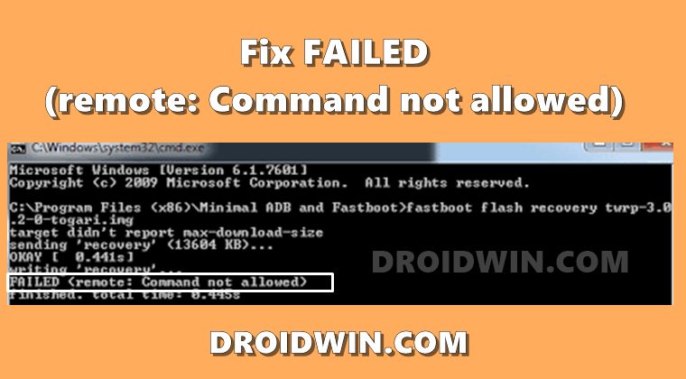 Fix FAILED remote Command not allowed