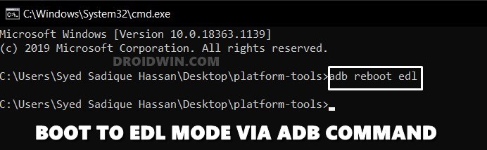 boot android device to edl mode via adb command