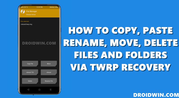copy paste delete rename move files folders twrp recovery