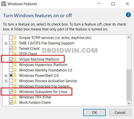 enable subsystem linux windows 10