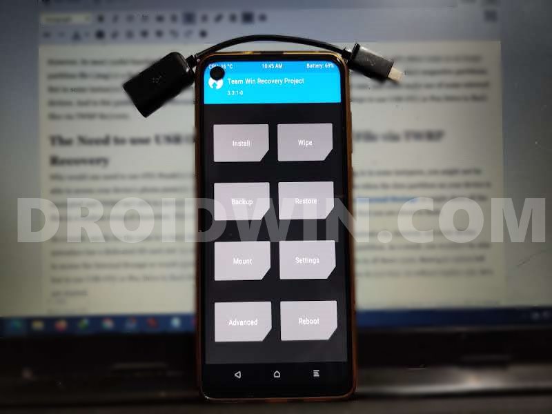 Use USB OTG or Pen Drive to Flash File via TWRP Recovery - 32