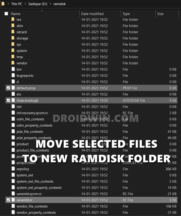 move files to new ramdisk twrp recovery folder