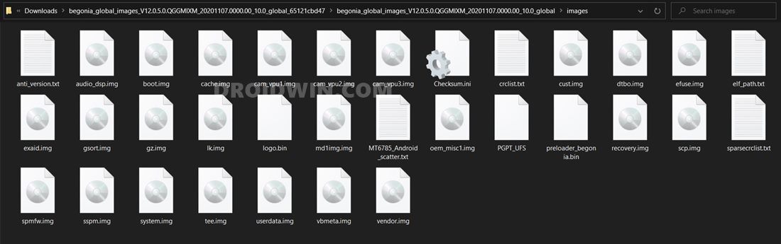 redmi note 8 pro fastboot rom partition image files