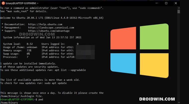 run Linux commands in Windows 10 without using Virtual Machine