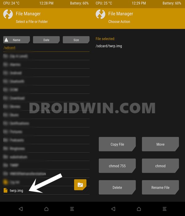 select file twrp