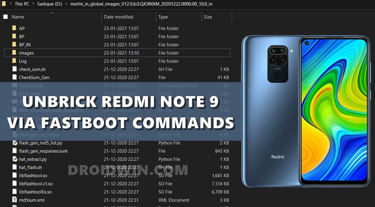 unbrick redmi note 9 fastboot commands