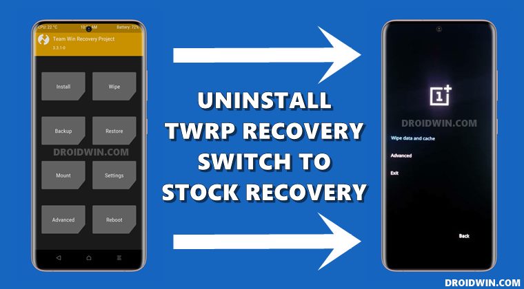 uninstall twrp restore stock recovery android
