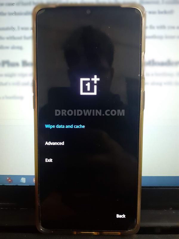 wipe data cache oneplus recovery fix bootloop