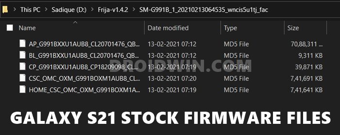 galaxy s21 stock firmware files