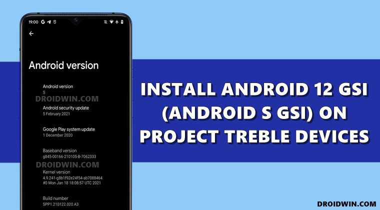 install android 12 gsi project treble