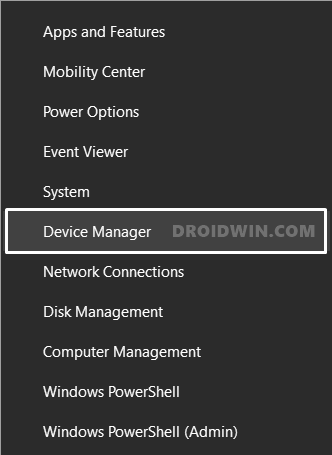 device manager shortcut windows 10