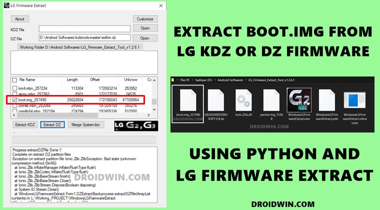 extract boot.img lg kdz dz firmware