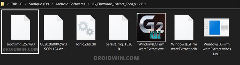 extracted LG boot.img from dz via extraction tool