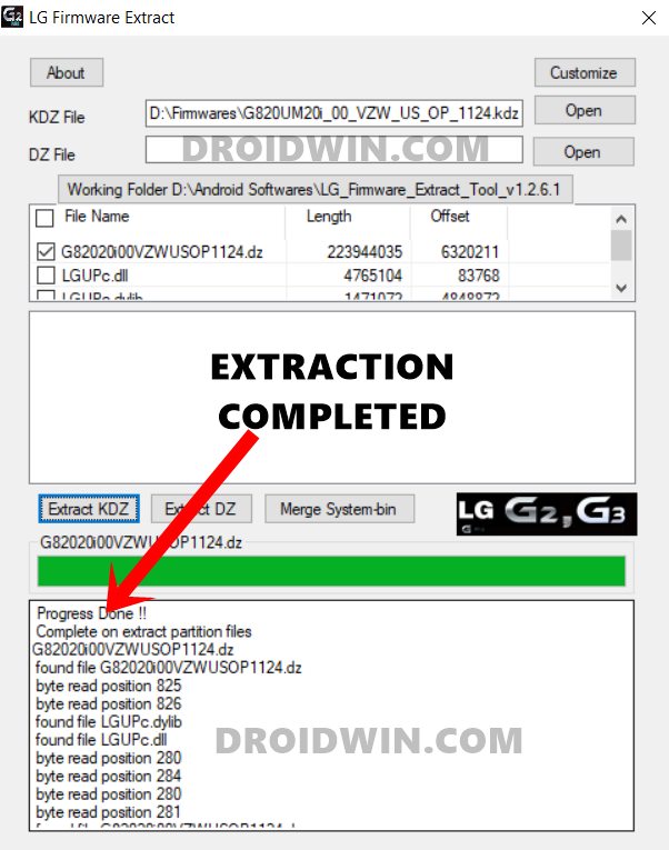 extracted lg kdz firmware file